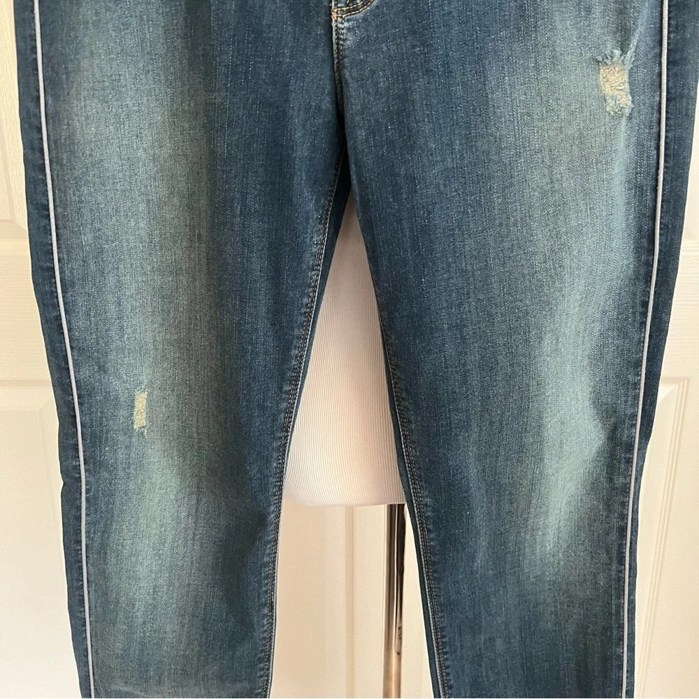 Hudson Dakota Piped Detail Super Skinny Denim Jeans Womens Sz 32 - Picture 3 of 16